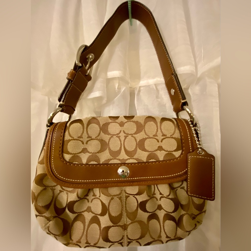 Authentic Coach Brown Signature Boho Small Purse